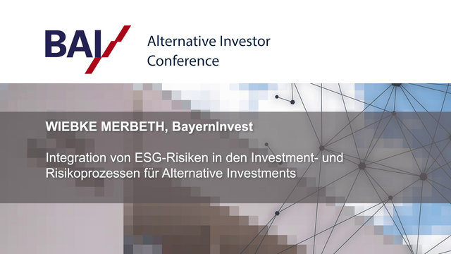 Read more about the article Wiebke Merbeth – BayernInvest – BAI AIC 2021 – Integration von ESG-Risiken