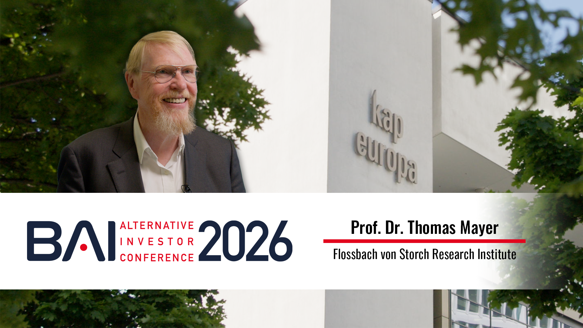 Mehr über den Artikel erfahren AIC 2026 – Keynote: Der neue amerikanische Exzeptionalismus – wie Trump die Welt verändert – Prof. Dr. Thomas Mayer