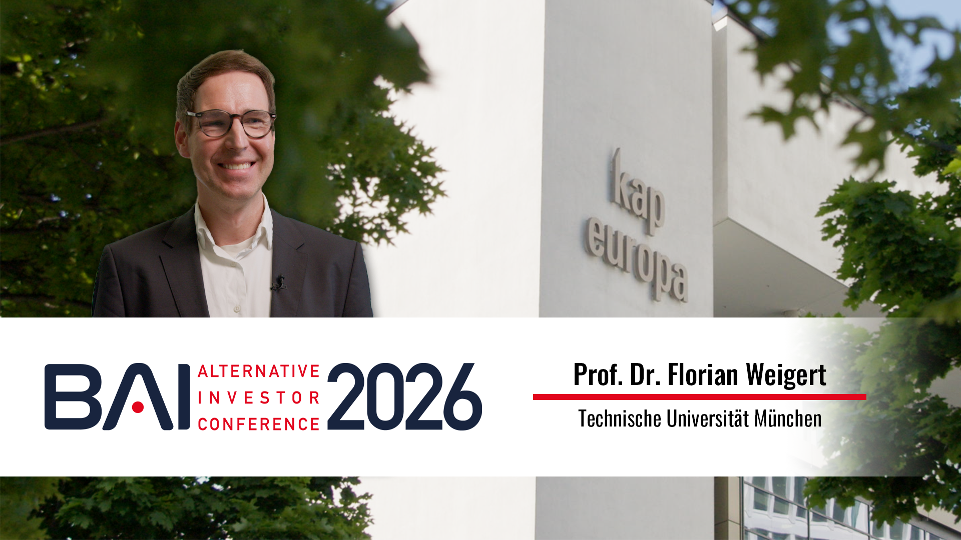 Mehr über den Artikel erfahren AIC 2026 – Keynote: Fondsselektion mit Künstlicher Intelligenz – Prof. Dr. Florian Weigert